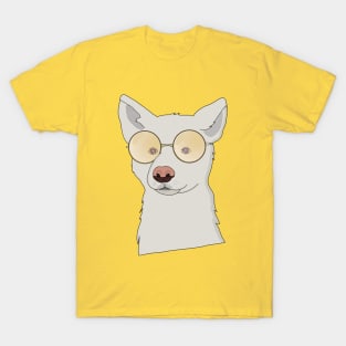 A Puppy Wearing Round Glasses T-Shirt